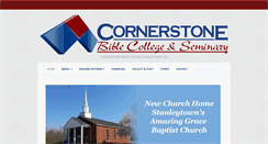 Desktop Screenshot of cornerstonebiblecollege.com